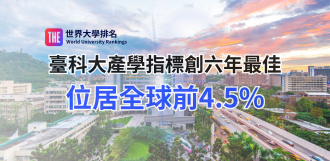 2027 THE世界大學排名出爐 臺科大產學、教學指標創六年最佳